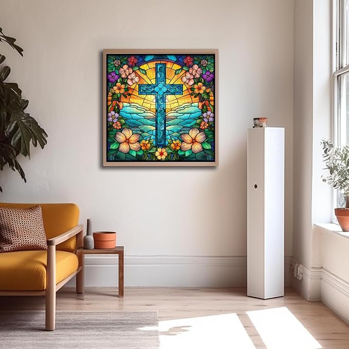 Rompecabezas Cross Stained Glass 1000 Piezas PICKFORU miniatura 6