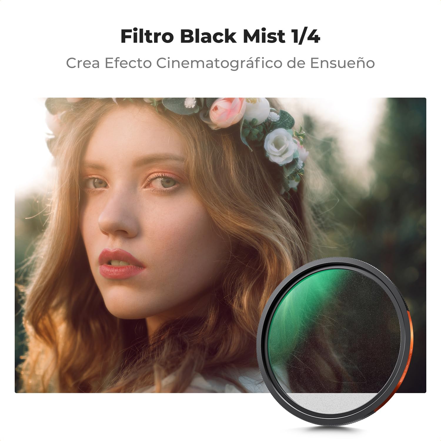 K&F CONCEPT Nano-Xcel 58mm Filtros Magnéticos，Filtro Polarizador Circular + Filtros Variable ND2-32 + Filter Black-Mist 1/4 + Anillo de Adaptador Magnético + Tapa de Metal Magnético