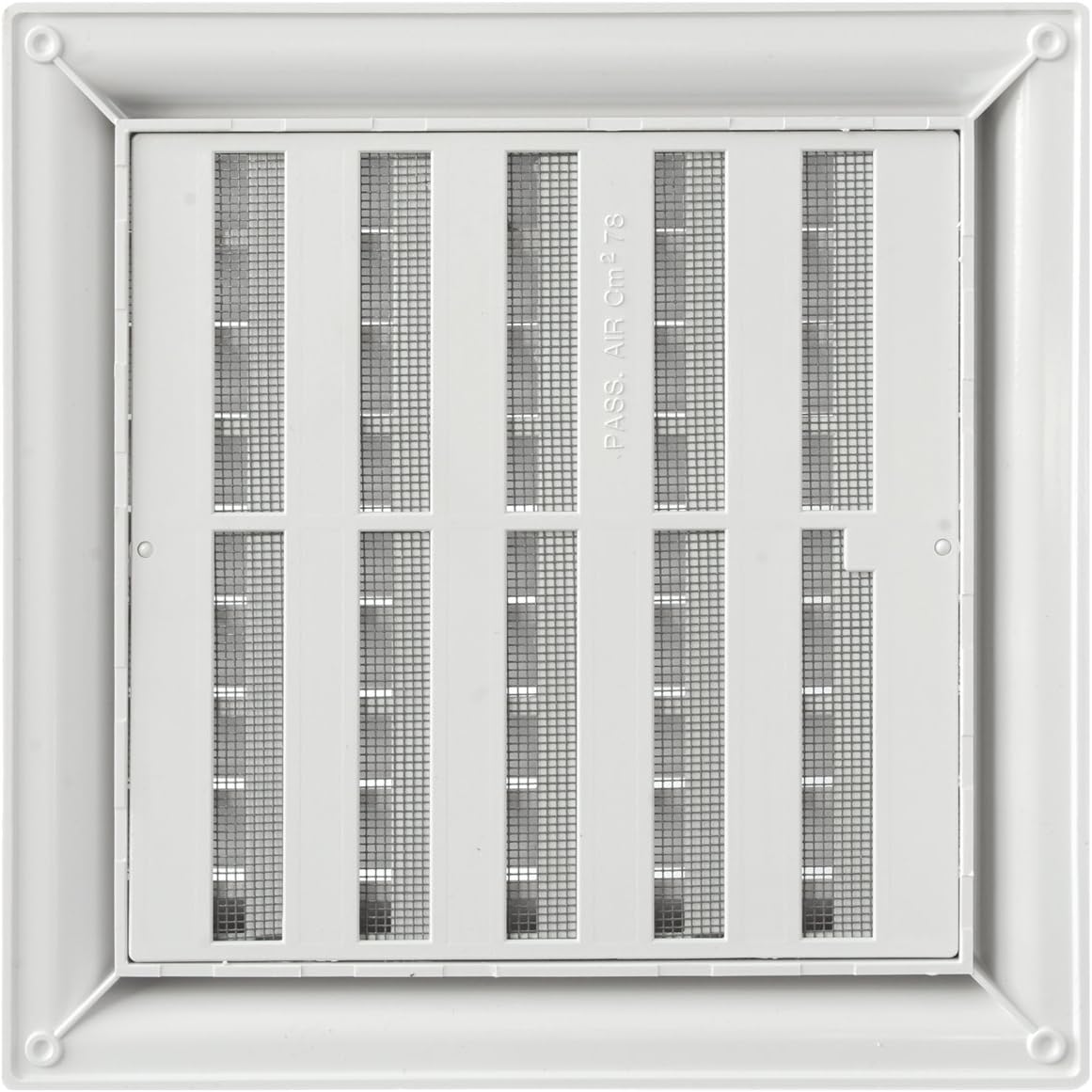 La Ventilazione G1NDR1919B Plastic Ventilation Grille with Square Dispenser, White, 189 x 189 mm - Image 3