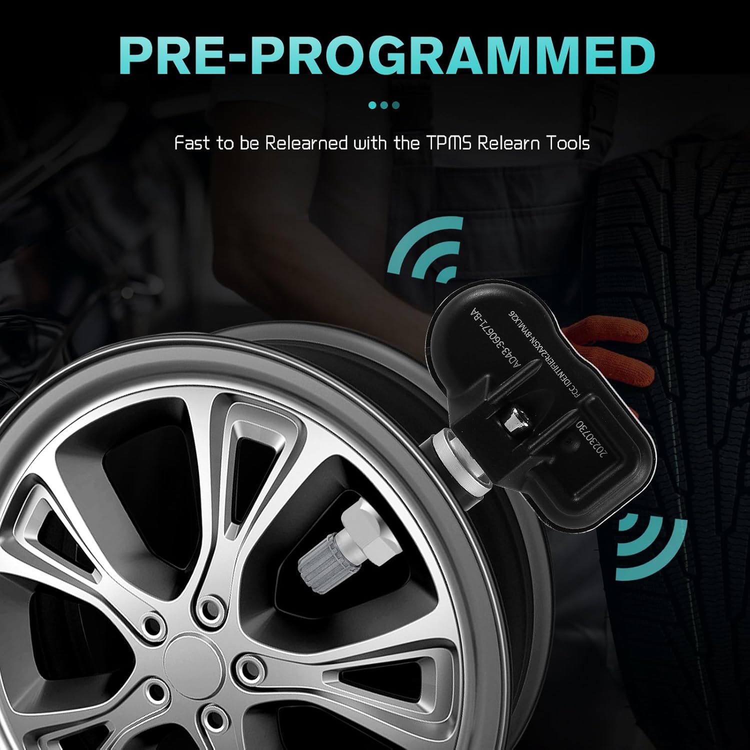 AULINK AD43-360671-BA Tire Tire Pressure Monitoring System TPMS Sensors Compatible with 2004-2018 Audi A4 A6 A8 Q7 R8 RS 4 6 7, BWM 328i 335i 528i 550i 750i,2012-2016 Porsche Cayenne 911