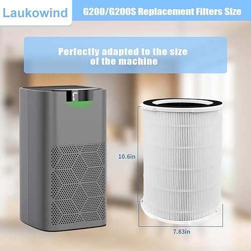 Miniatura 3 de Filtro de repuesto G200S compatible con Ganiza G200SG200, repuesto 3 en 1 H13 Hepa para caspa de mascotas Filte, filtro de repuesto para dormitorio