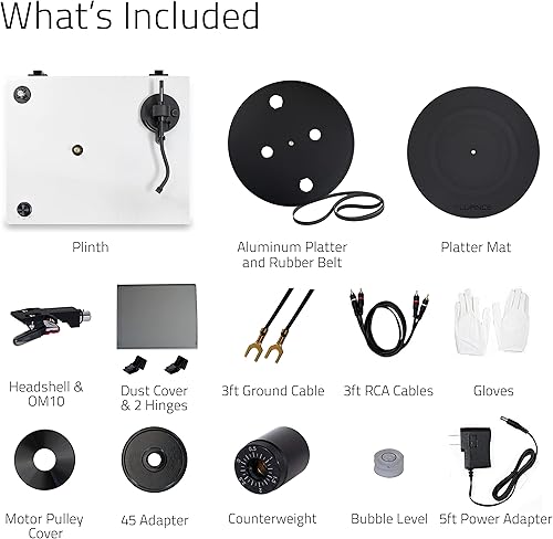 Miniatura 9 de Fluance RT82 - Tocadiscos de vinilo de alta fidelidad de referencia con cartucho Ortofon OM10, motor de control de velocidad, zócalo de madera MDF