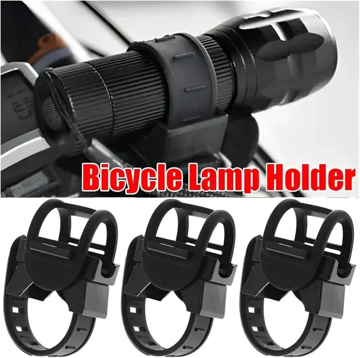Bike Light Mount 360 Degree Rotation Universal Bicycle Headlight Holder Flashlight Bike Mount LED Flashlight Bracket Holder Cycling Accessories for Bicycles