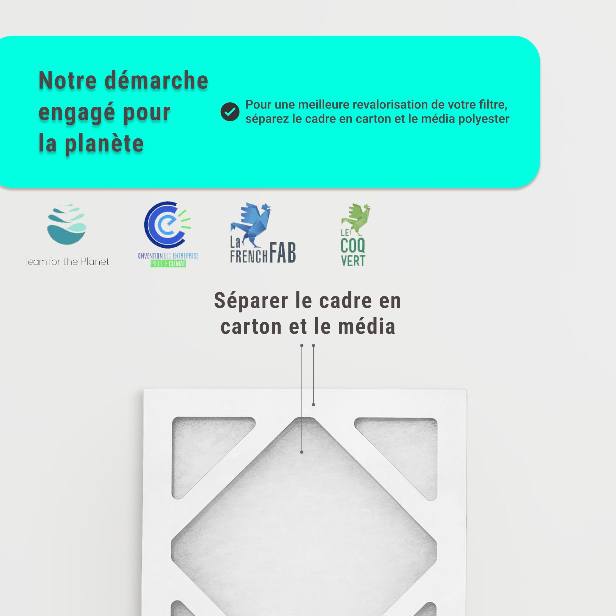 TOP FILTRE - Lot de 2 Filtres M6 Compatibles VMC Double Flux France Air Cocoon’2 D180 – Filtration Haute Performance – Dimensions 288 x 140 x 22 mm