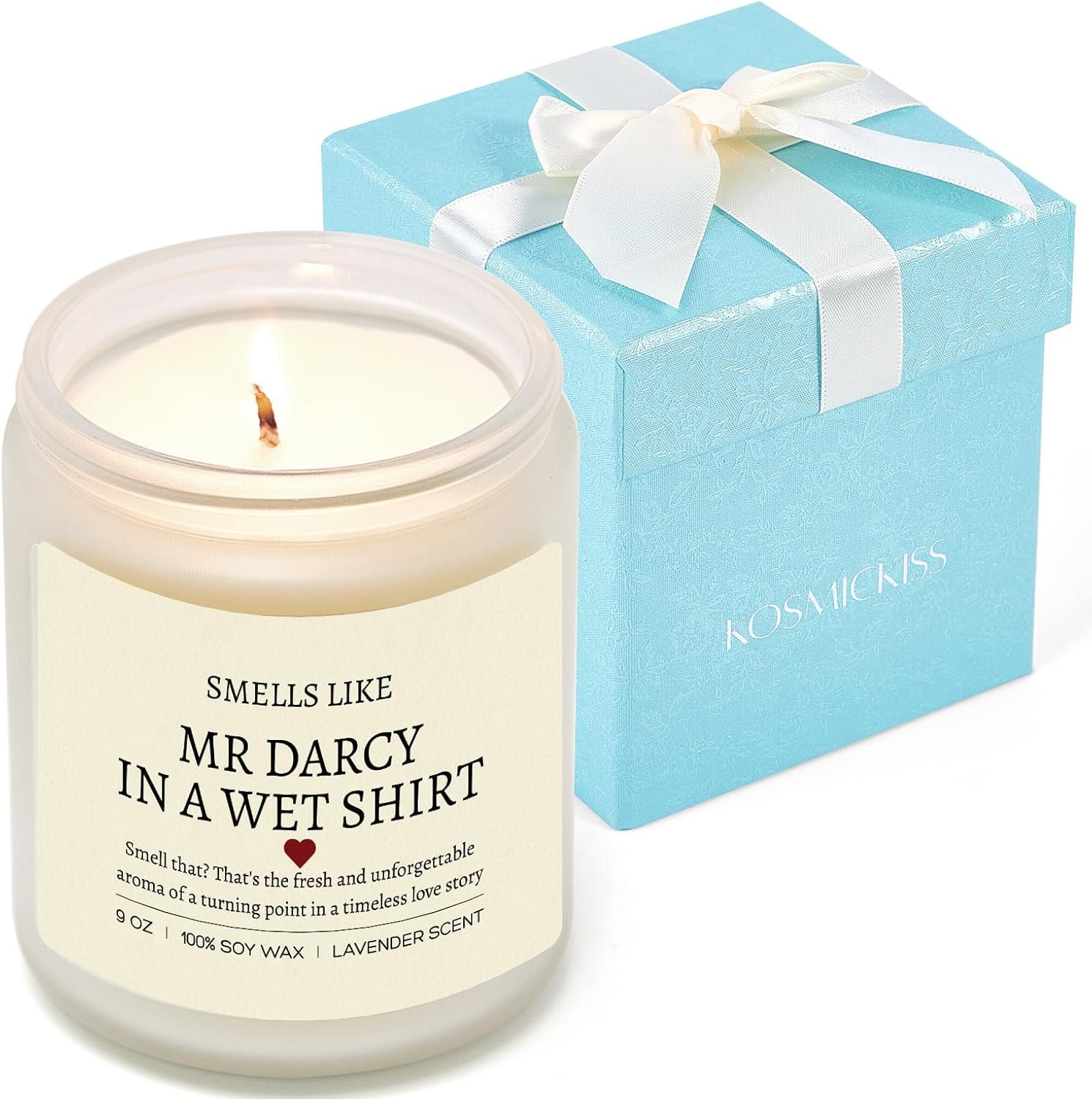 Pride and Prejudice Gifts, Pride and Prejudice Merch, Book Candle, Book Lovers Gifts for Women, Men, Bookworm, Librarian- Lavender Soy Wax Candle for Christmas, Birthday