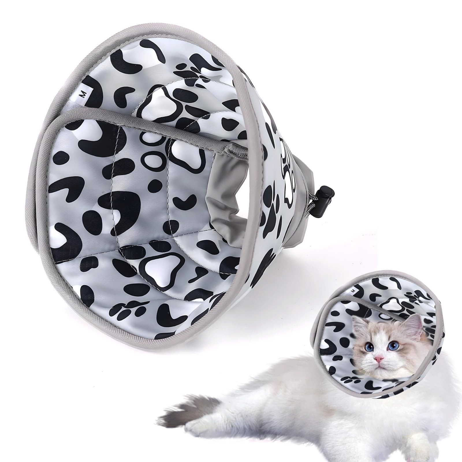 Cat Cone Collar Soft, Adjustable Cat Recovery Collars to Stop Licking