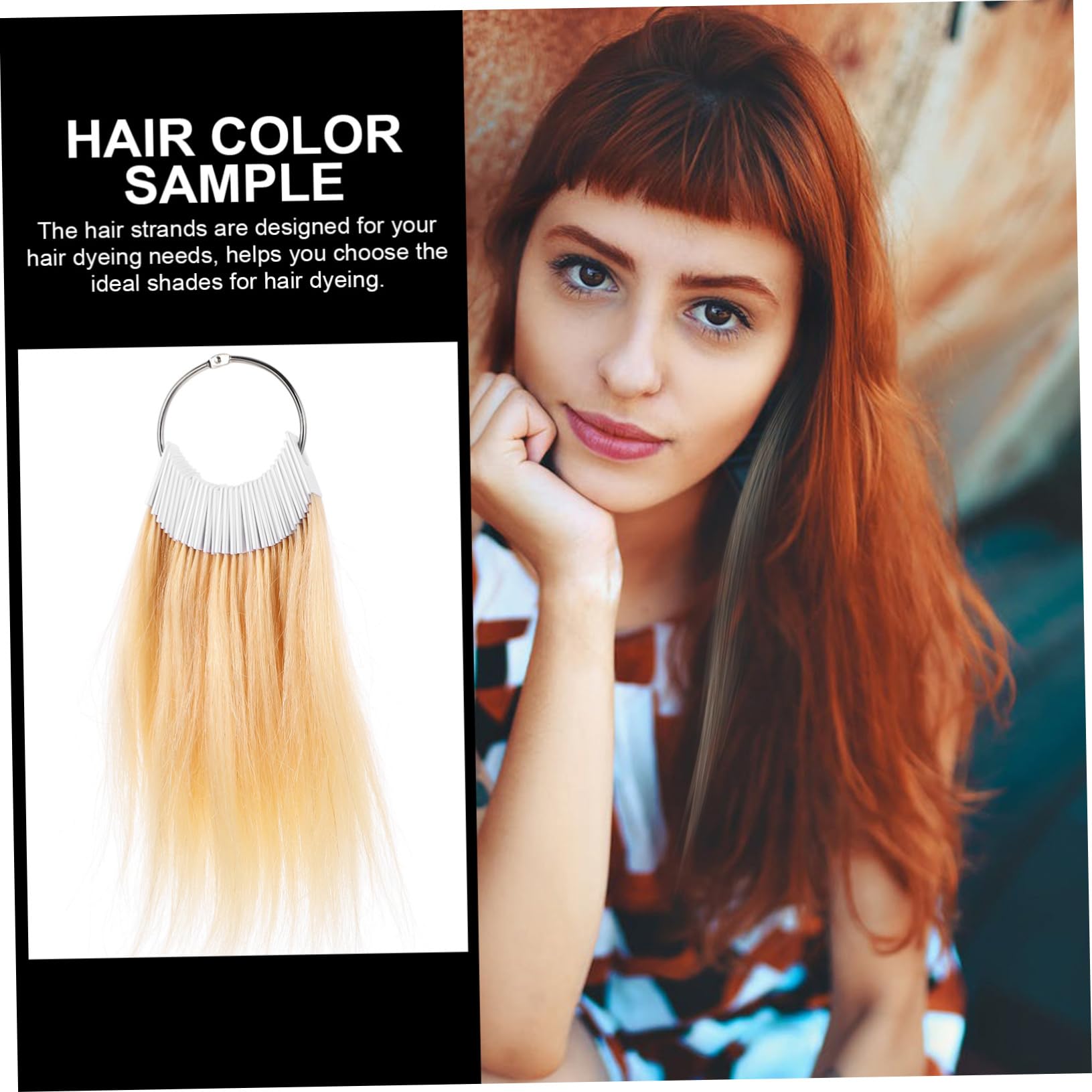 PACKOVE 30 Echthaar Farbproben für Friseure Haarfarben Testmuster Echthaar Farbringe für Salon mit Natürlicher Farbe und Realem Haar zum Experimentieren