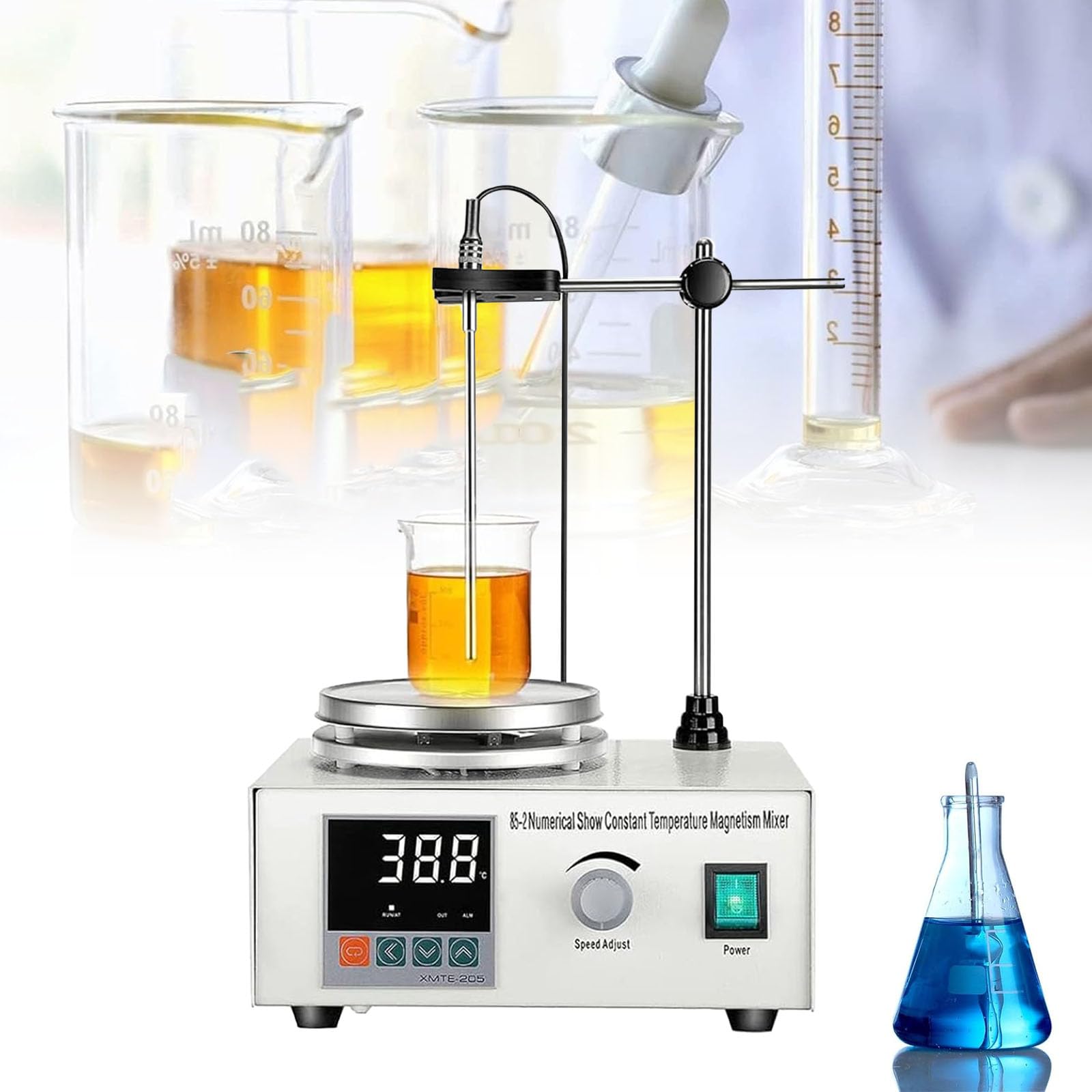 Agitateur magnétique chauffant pour stabiliser vos mélanges jusqu'à 99 °C