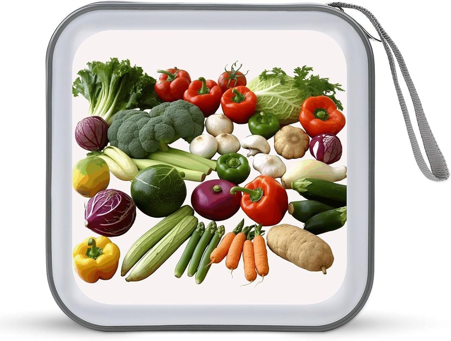 Introduction of Various Vegetables CD Case 40 Capacity CD Holder Organizer Portable Zipper DVD Collection Storage Bag Compact Cases Storage Binder Plastic Holder Disc Car Home Travel