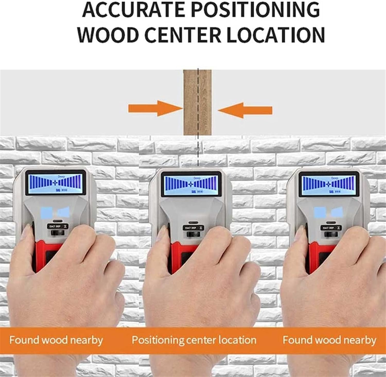 Stud Finder Wall Scanner - 3 in 1 Stud Detector Detector Beam Finder Wall Detector Sensor Center Search, for Wood AC Wire Metal Stud Cable Joist Detection LCD Display