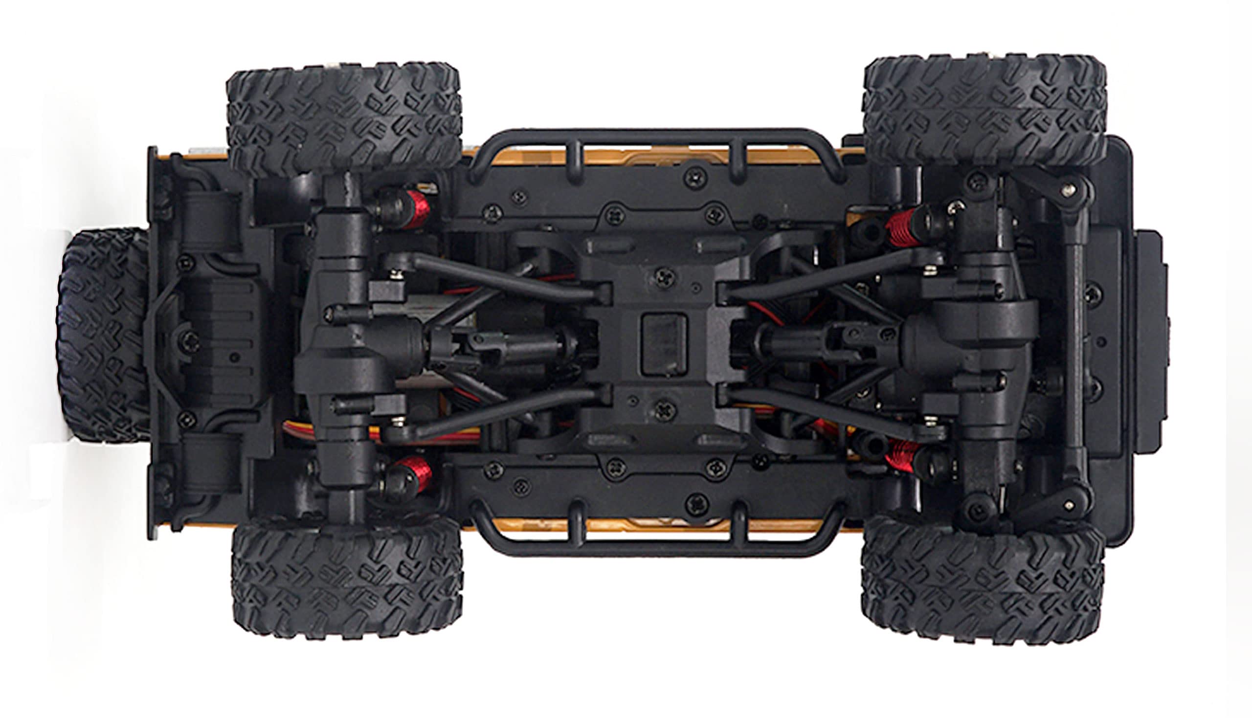 Amewi D90X28 Metal Scale Crawler 4WD 1:28 RTR Amarillo RC Control Remoto