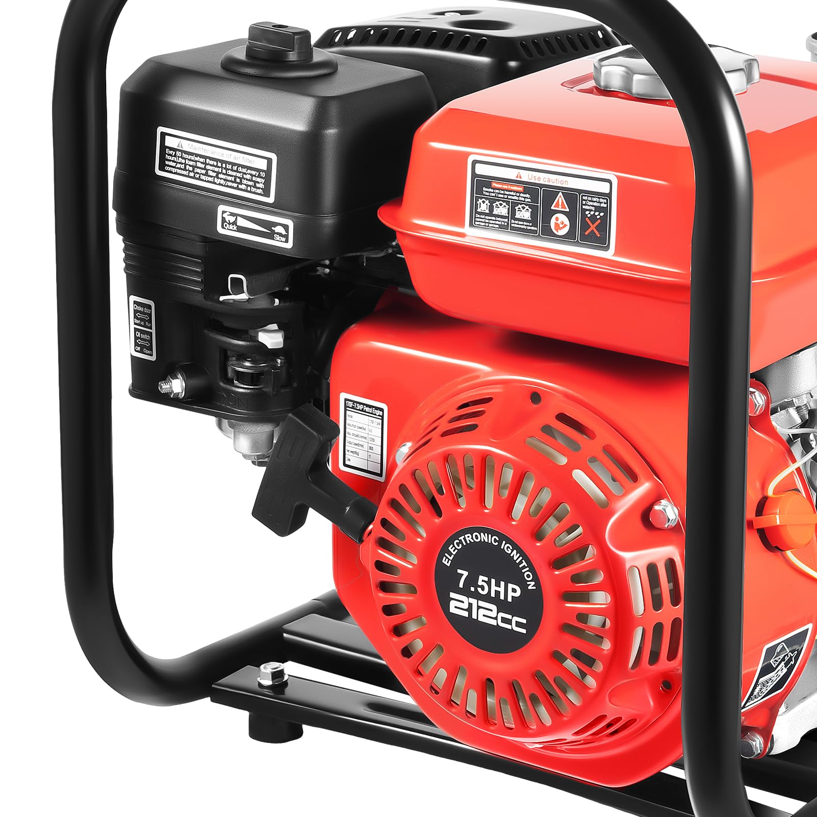 7.5 Hp 2" Portable Gas-Powered Semi-Trash Water Pump Gasoline Water Pump 7.5 Portable Gas Powered Water Gasoline 7.5M Pantaloni