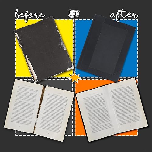 Miniatura 6 de Cinta de encuadernación blanca, cinta de reparación de libros de tela blanca para encuadernadores, cinta de bisagra semitransparente, cinta para