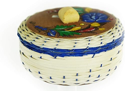 Calentador de tortilla Tortillero de Mimbre Tradicional Hecho en México Tradicional Hecho a México Espuma de poliestireno pintado a mano Floral
