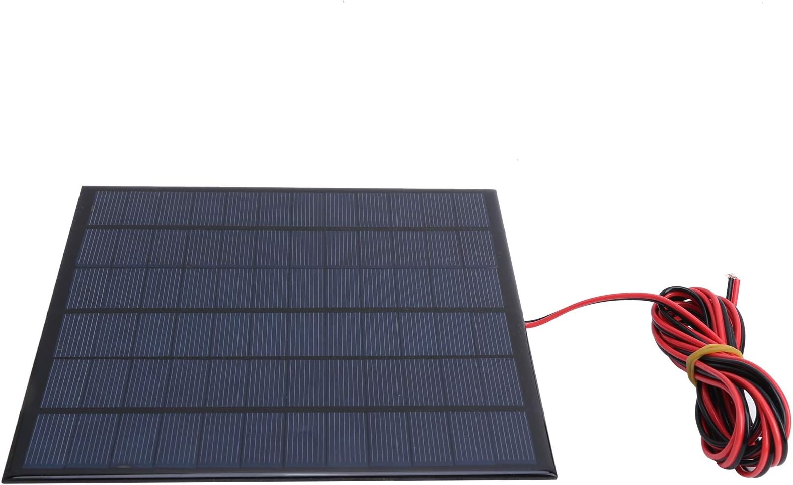 DC 18V 4.5W Solar Cell Panel Module Solar Power Epoxy Module Board Polysilicon Solar Charging Tool with 2meter Red Black Wire for Lawn Lights/Wall Lights/Radios/Solar Micro Water Pumps