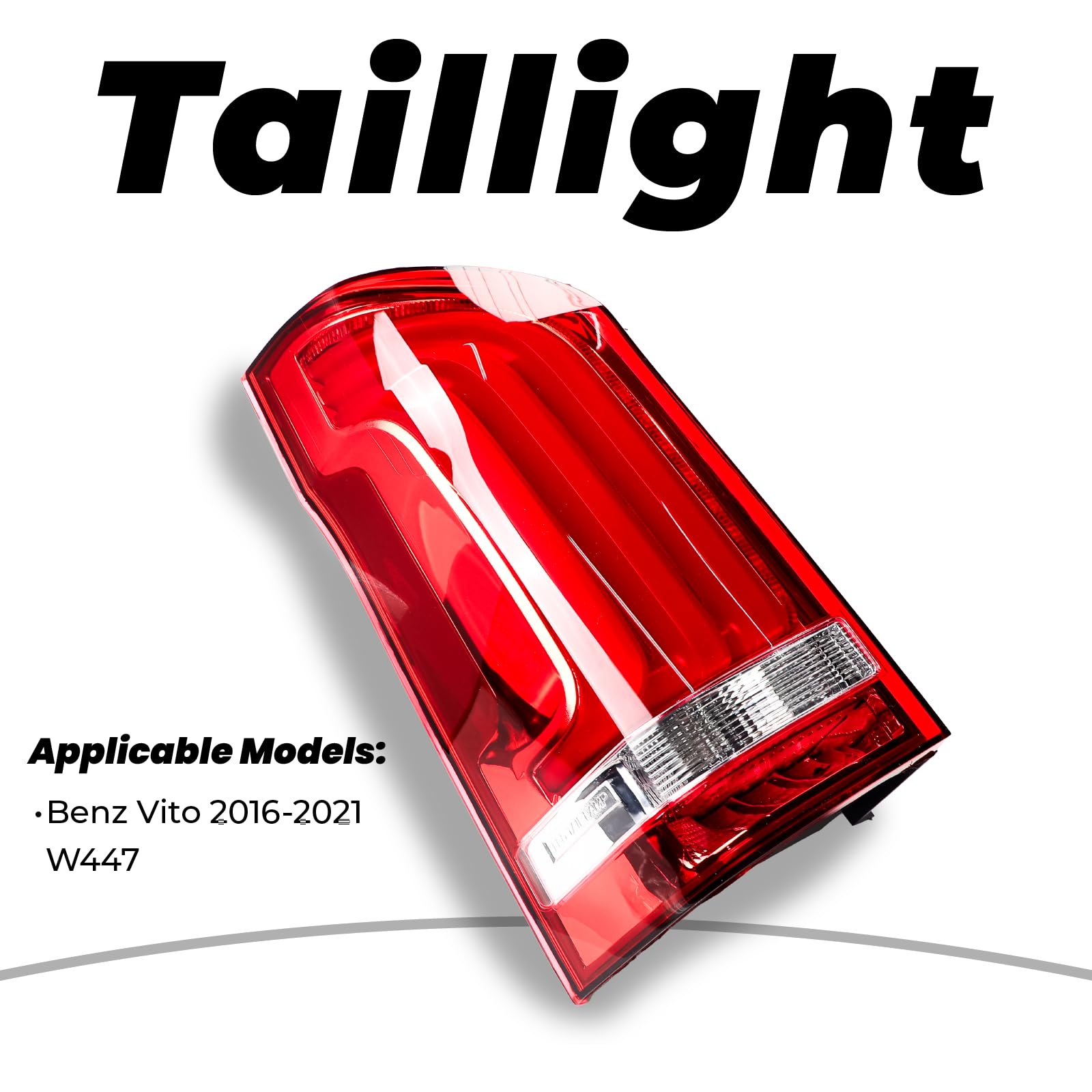 LED Rückleuchte für Be-nz Vito 2016-2021 W447 Linkes Rücklicht Rückleuchten Heckleuchte Hervorhebungswarnung Rücklicht