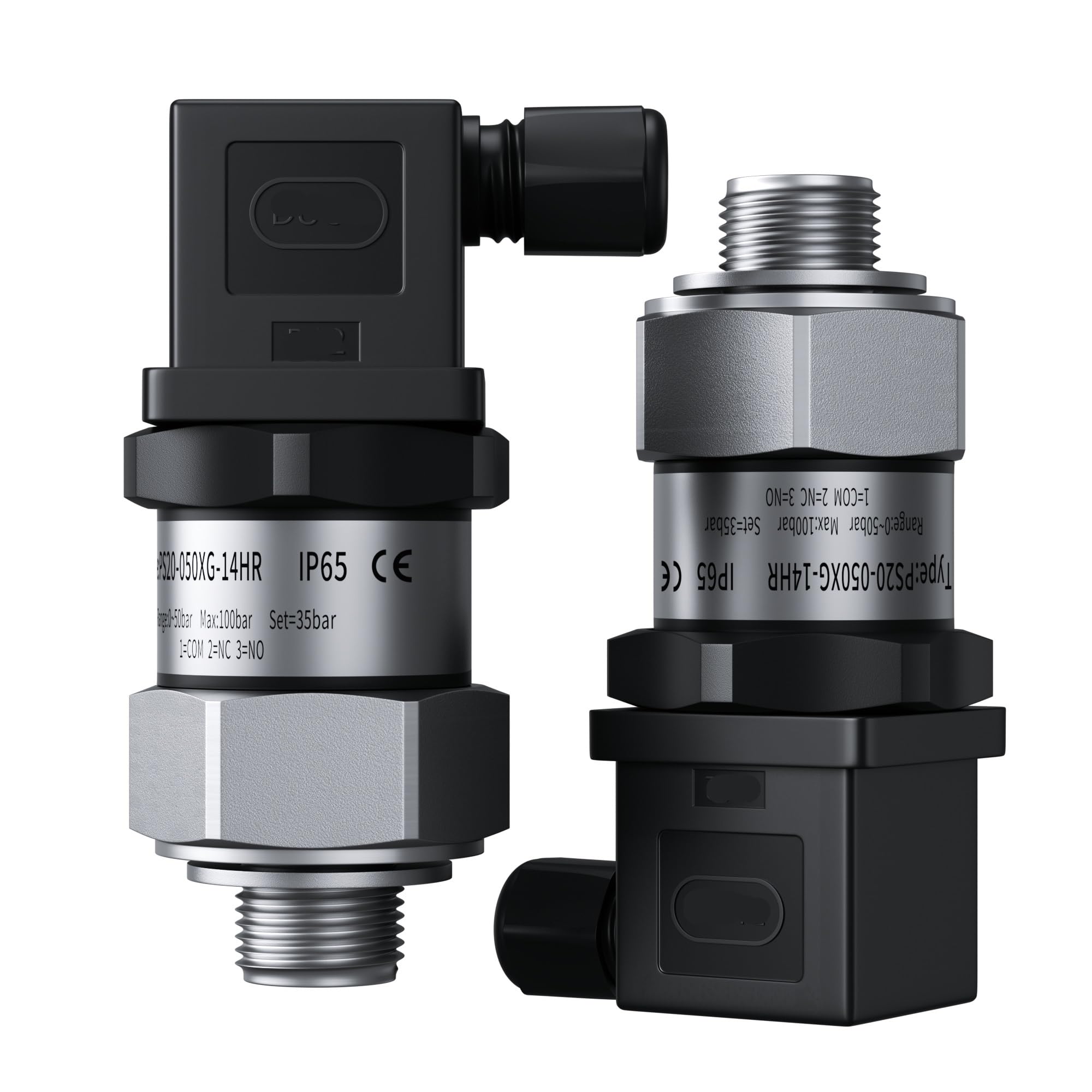 Presostato regulable for aceite, gas, agua y aire Rosca G1-8 10-100bar 20-200bar 30-300bar NO+NC Controlador de presión mecánico(1-12bar)