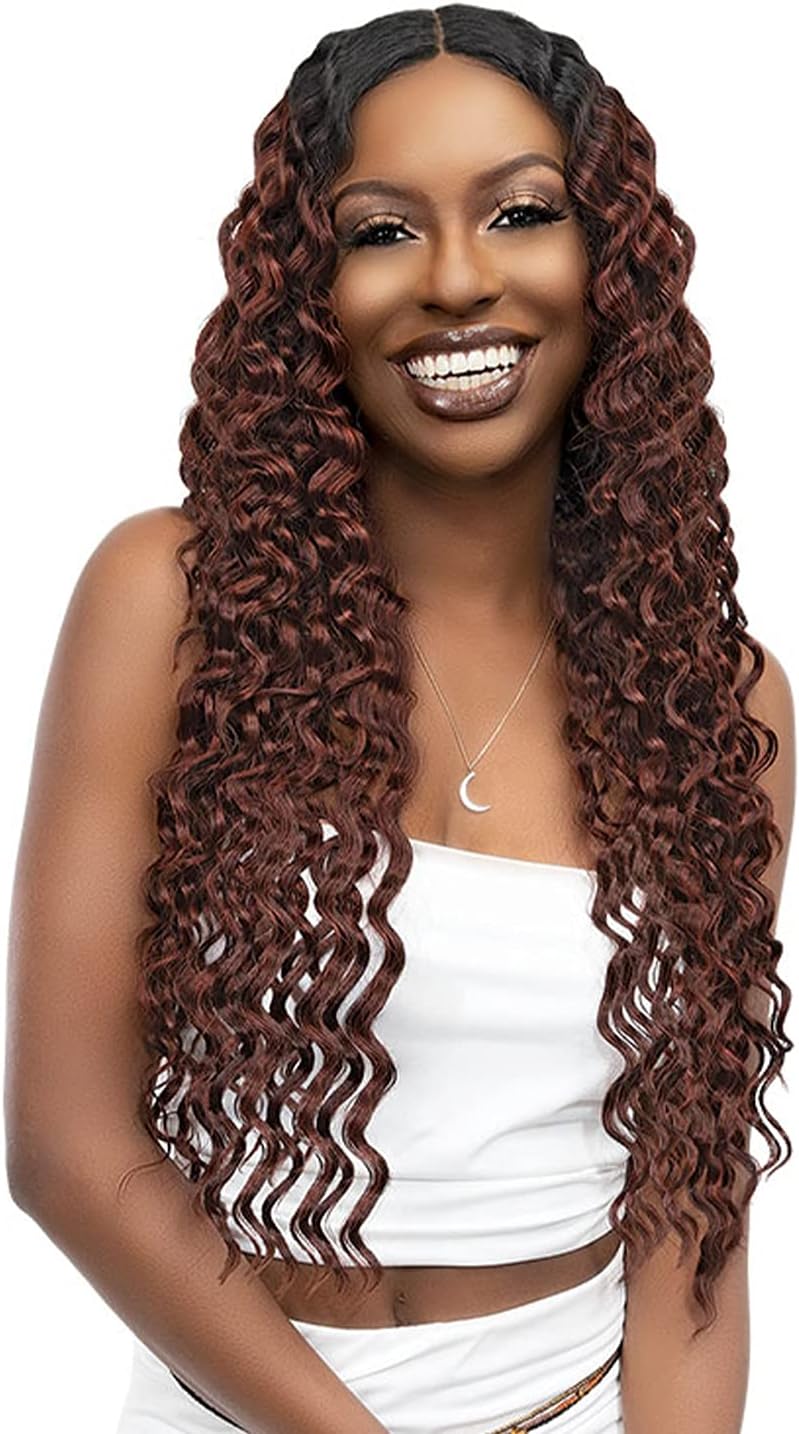 Janet Collection Melt Extended Part Lace Front Wig - ADDY (DR2/CINNAMON SWIRL)