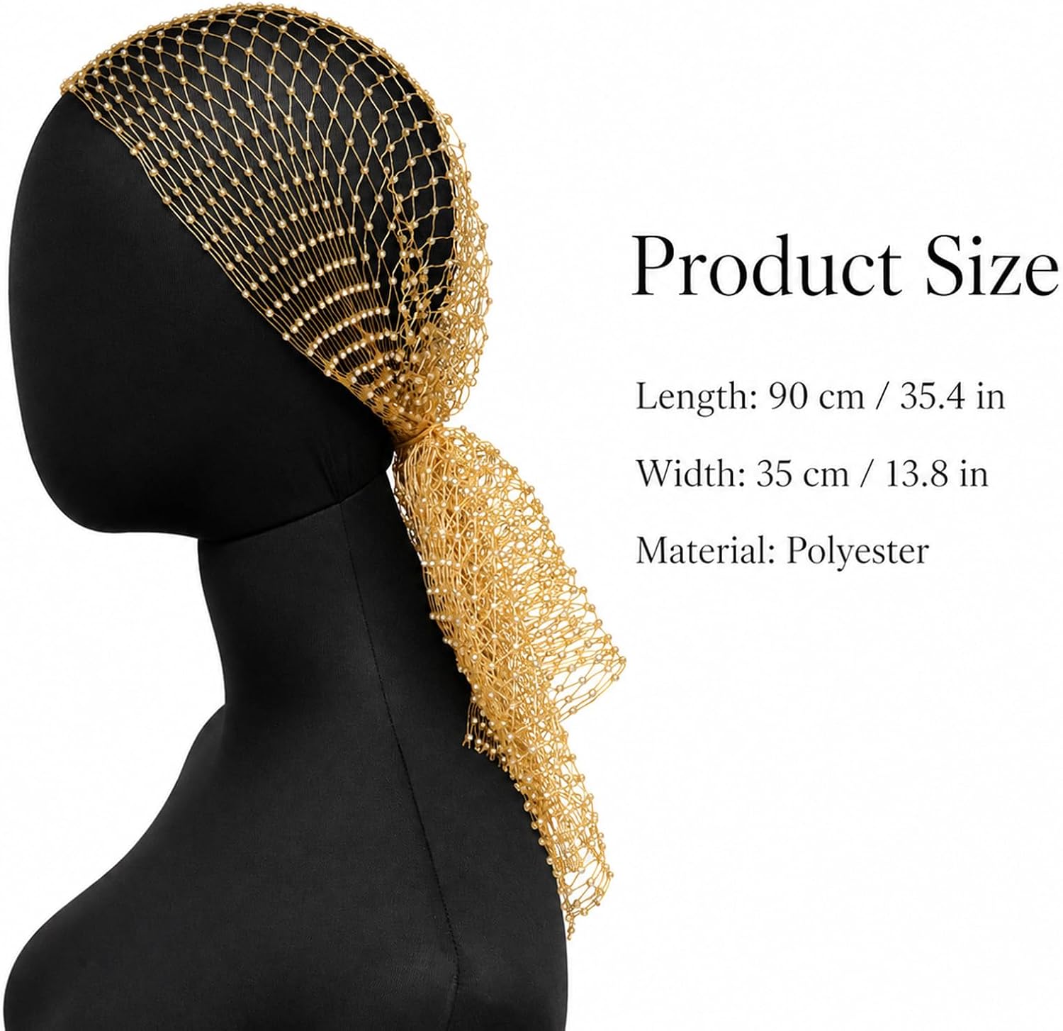 Sparkly Head Scarf for Women Rhinestone Hair Scarf image 3