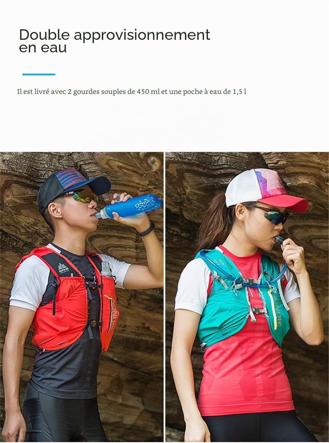 AONIJIE Sac à dos professionnel léger de 12 L pour randonnée, camping, escalade