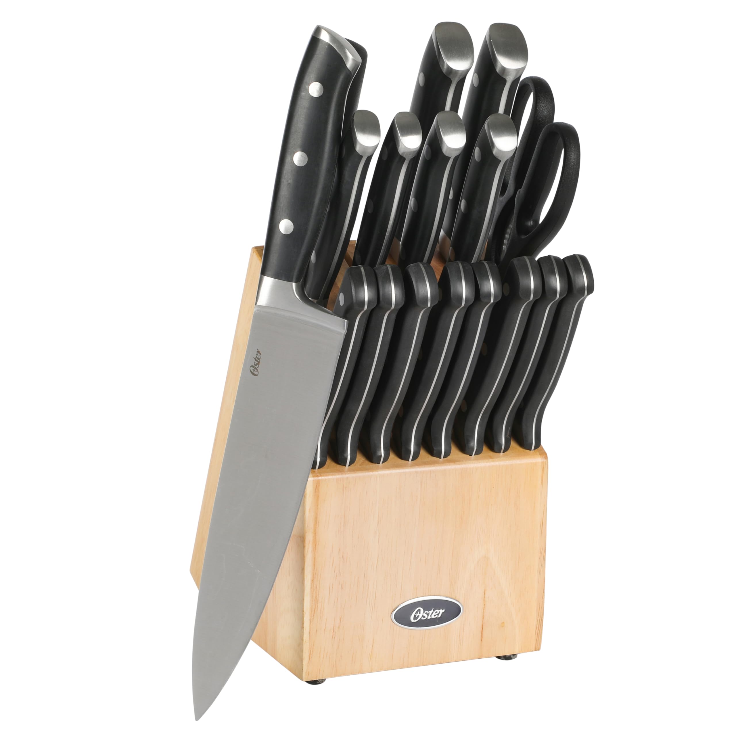 Osterナイフセット 20本　木製ブロック Amazon.com: Oster Huntingfield 2 Piece Knife Set - Olive Wood 調理器具