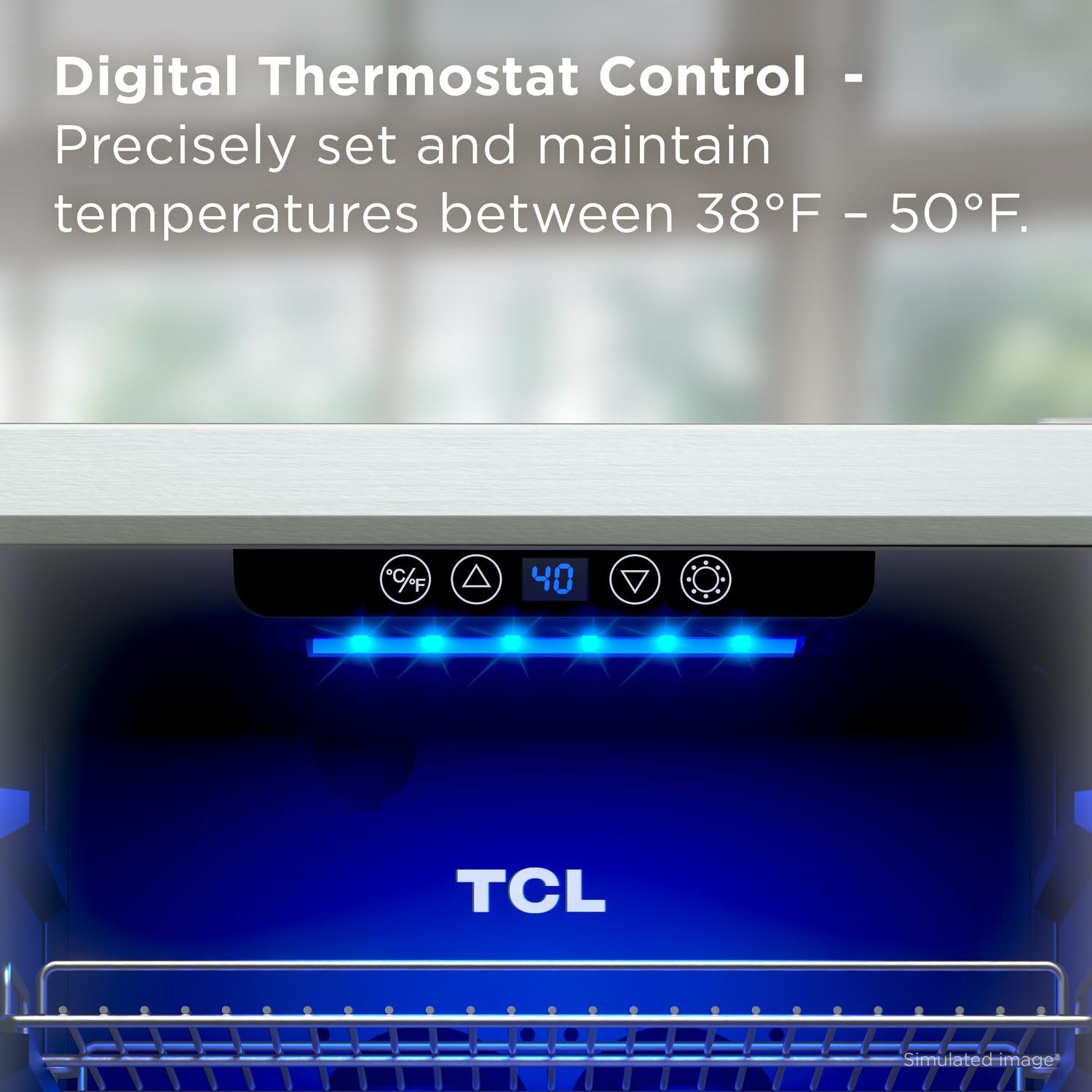 TCL 132 Can 4.24 Cu Ft Beverage Cooler, Freestanding Mini Fridge with Glass Doors, Removable Shelves, Digital Controls & LED Lighting for Water, Soda, Energy Drinks on Fridge.com