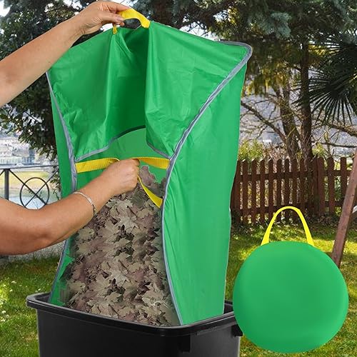 Miniatura 6 de Recolector de hojas, bolsas de hojas desplegables portátiles, herramientas plegables para recoger hojas, cargador de hojas, bolsas de jardín