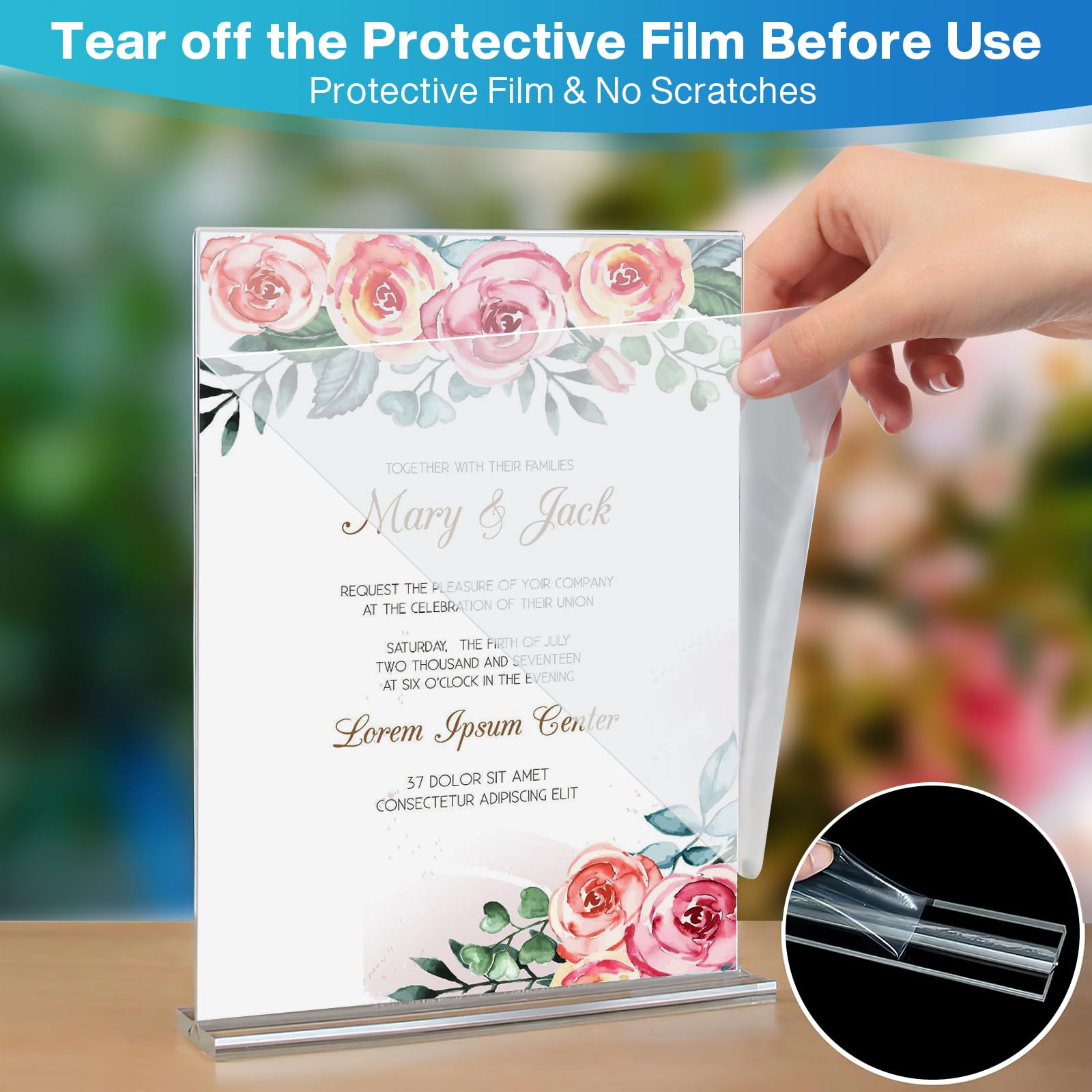 6 Pack A4 Acrylic Sign Holder, Double Sided Clear Display Sign - Image 4