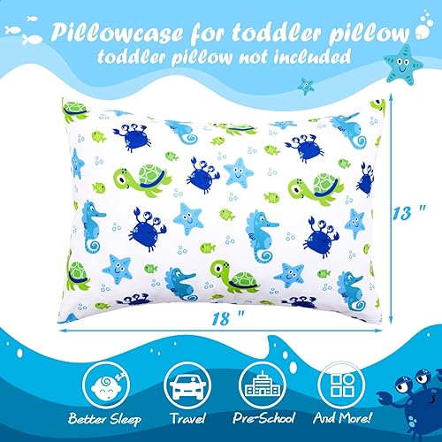 Miniatura 67 de Fundas de almohada para niños pequeños, paquete de 2 fundas de almohada para almohadas de 13 x 18 pulgadas o 12 x 16 pulgadas para ropa de cama