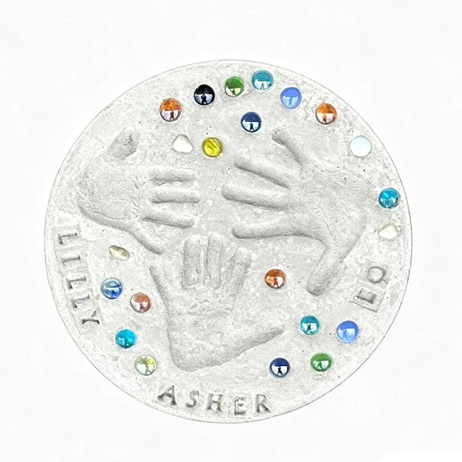 Mother's Day DIY Handprint Gift Kit, DIY Handprint Stepping Stone Set, Handprint Footprint, 14in