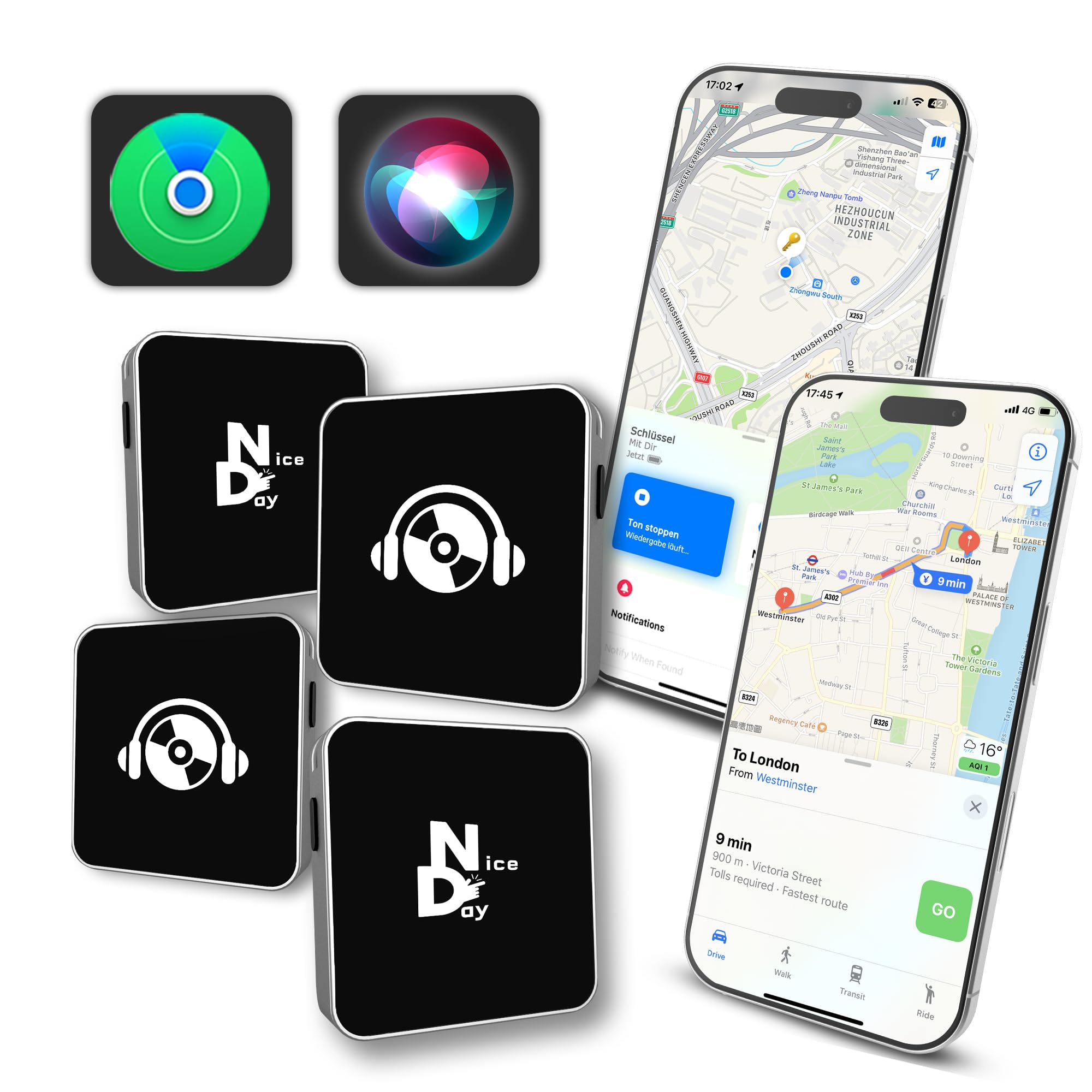 SEINXON Rechargeable Key Finder (iOS Only) Small Bluetooth Tracker for Keys, Backpack, Pets & More Remote Finder Easily Find All Your Things IP65 Waterproof and Dustproof (4 Pack)-image-22