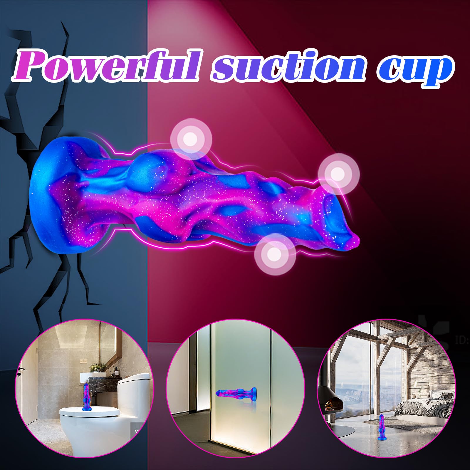 6 Inch Silicone Small Wolf Dog Knot Dildo for Women Beginner, 5" Realistic Animal Monster Thin Knotted Anal Dildo with Suction Cup, Fantasy Blue Purple Canine Furry Dildos Alien Sex Toy for Men Gay