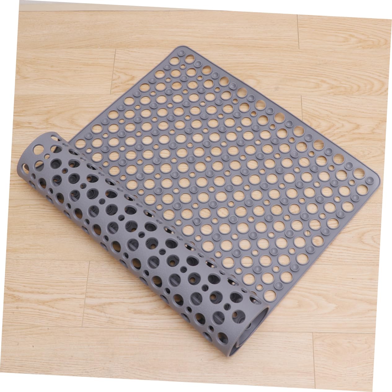 Alipis -Alfombrilla de de Material Duradero No Se Decolora para Suelo de Baño 60 X 90 Cm Color Gris