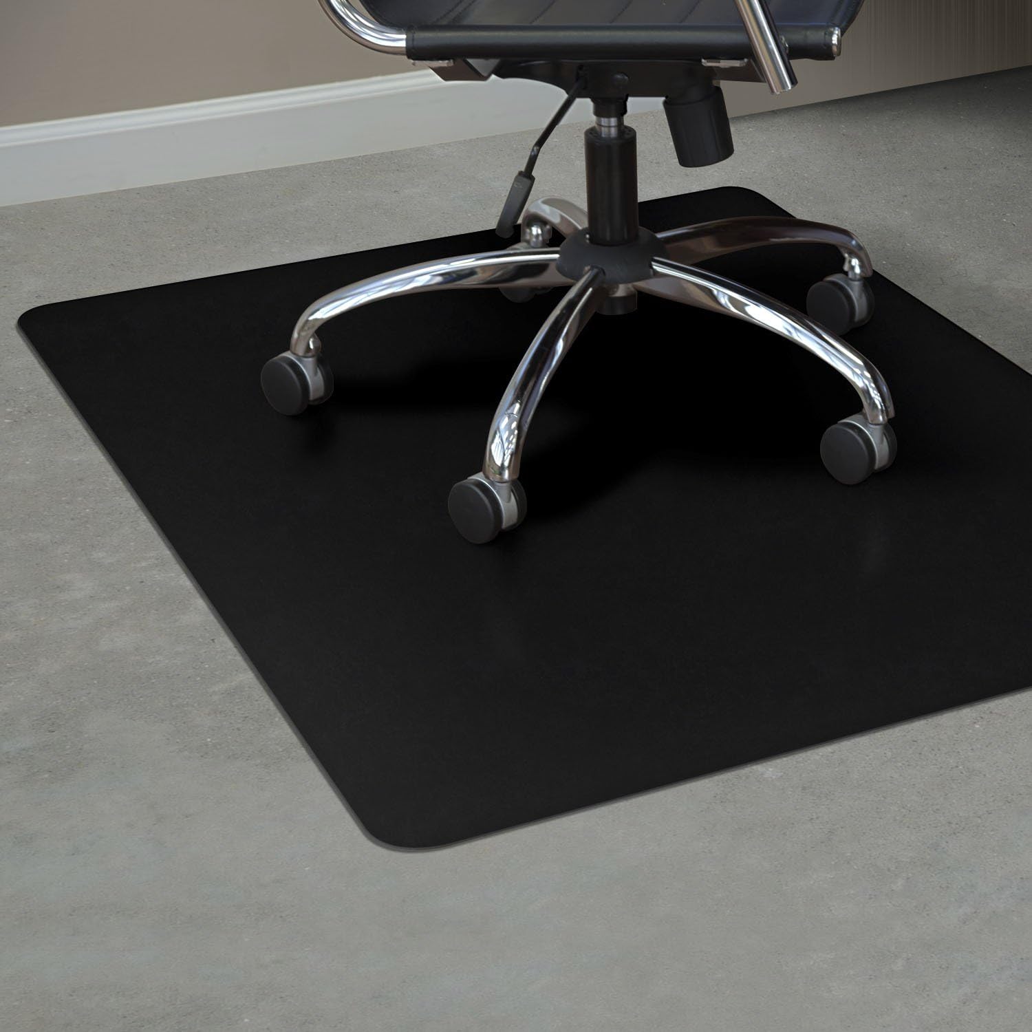 ES Robbins Rectangle Hard Floor Chair Mat, 36-Inch by 48-Inch, Black