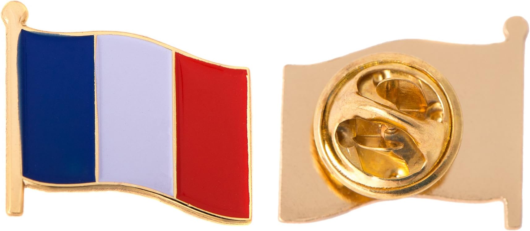 France Lapel Pin Country Enamel Made of Metal Souvenir Hat Men Women Patriotic French (Waving Flag Lapel Pin), Waving Flag Lapel Pin, Metal, no gemstone