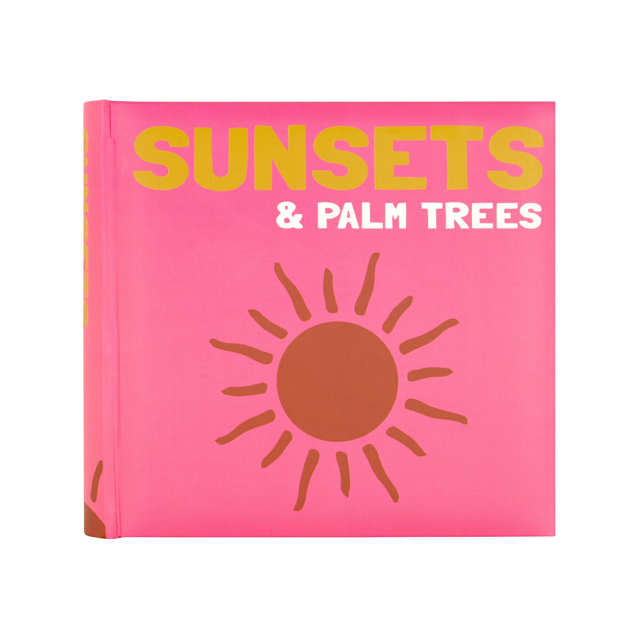 MCS Sunset and Palm Trees Pink Photo Album Holds 200 4x6 Photos with Memo Space, Clear Side-Loading Pockets – Scrapbook Style Keepsake for Vacations &amp; More – A Thoughtful Gift