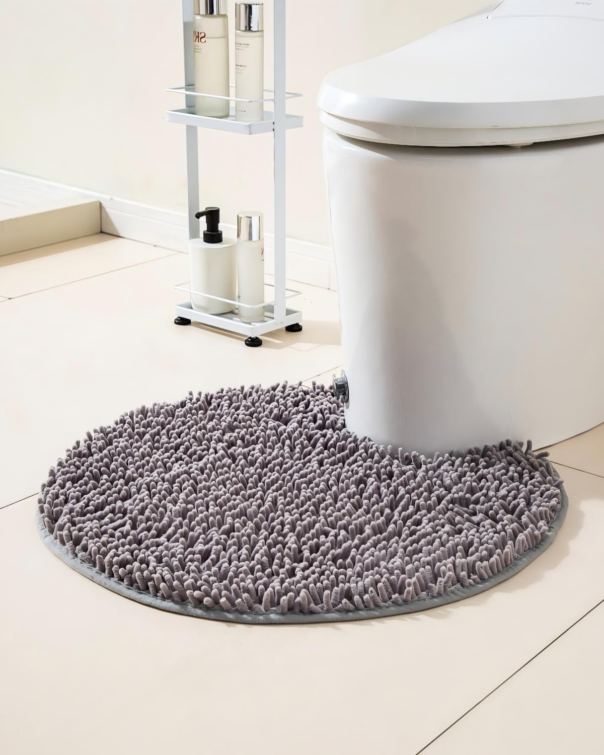 Toilet Bowl Rug Amazon.com: Puniamol Soft Shaggy Round Toilet Rug U Shaped for Bathroom ...