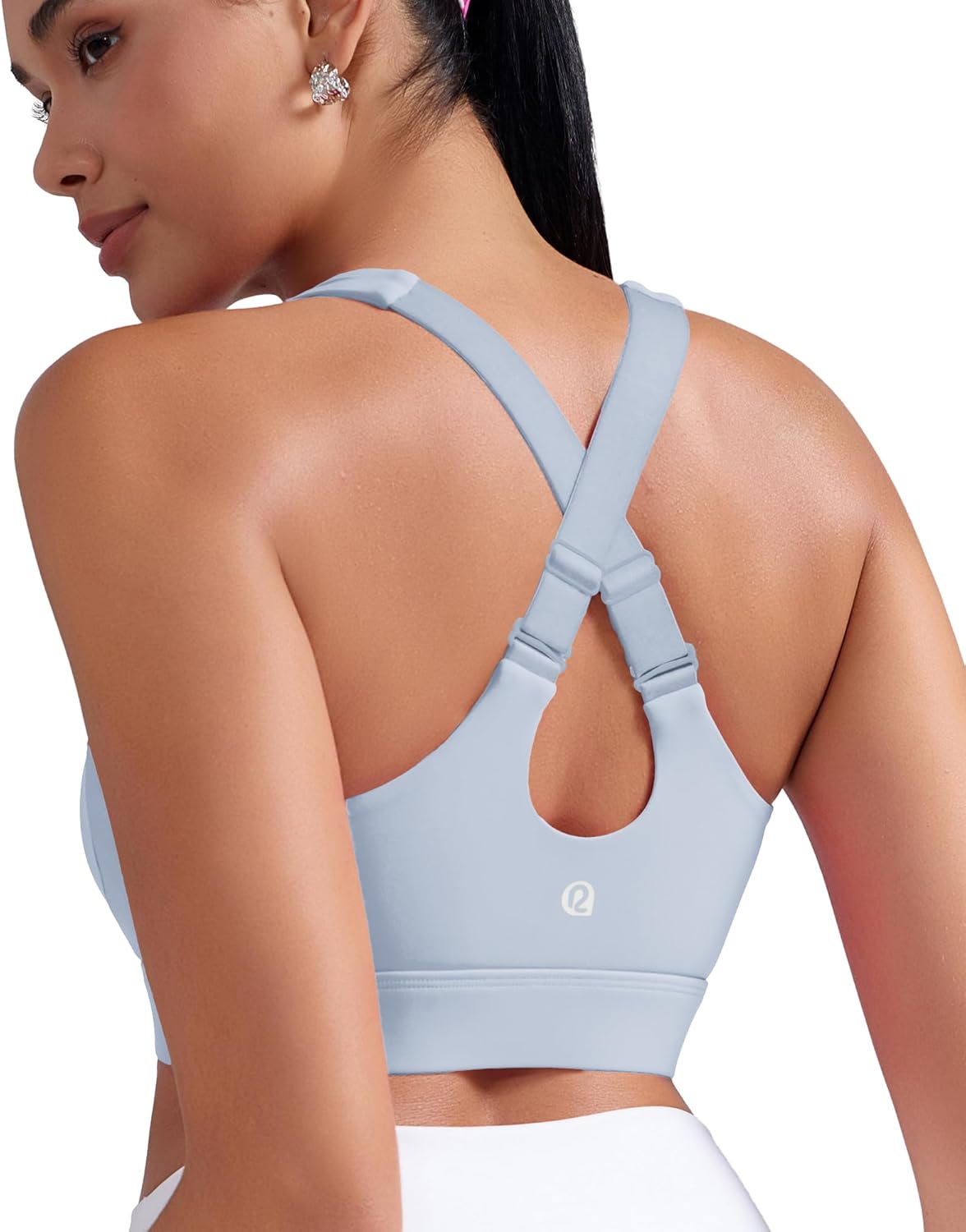 RUNNING GIRL Adjustable Straps High Impact Sports Bra for Women,High Support Workout Sports Bras with Sewn in Pads