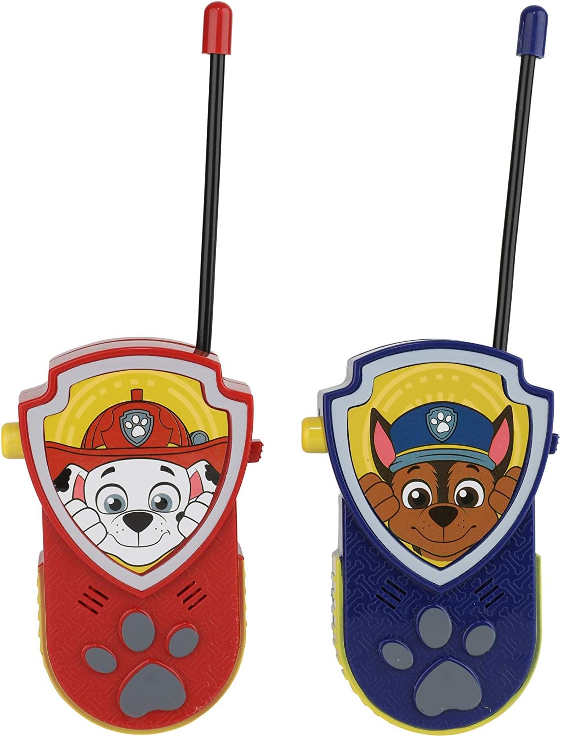 Paw Patrol Molded Walkie Talkies for Kids WT2-01082 | Safe and Flexible Antenna, 1000ft Range, Easy-to-Use Power Switch, Belt Clip, Pack of 2, Stylish Appearance, 2-Pack