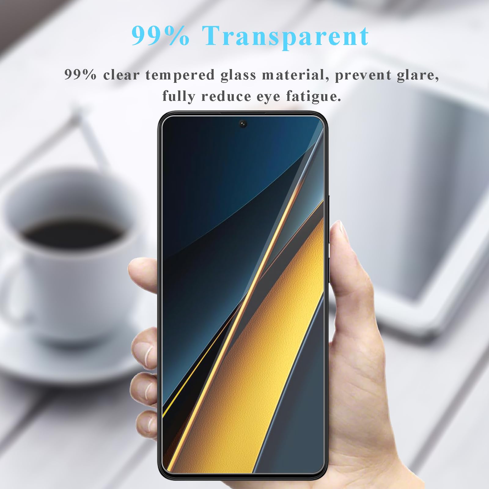 Amazon | Xiao mi Poco X6 Pro 5G ガラスフィルム、6.67 inch、高光 