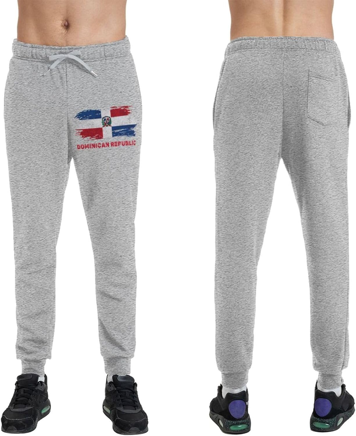 Dominican Republic Flag Men's Long Pants Athletic Running Pants Sports Pants