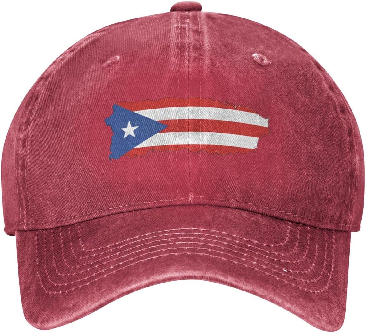 USA Puerto Rico Flag Baseball Cap Cotton Cowboy Hat Retro Washed Adjustable
