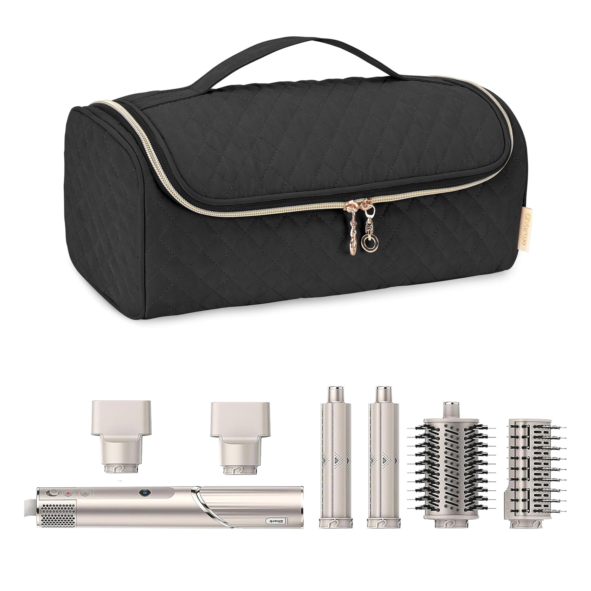 Yarwo 2026 Upgraded Travel Carrying Case Compatible with Shark FlexStyle Styling HD 430/440, Portable Storage Bag for Dyson Airwrap and Hair Styler