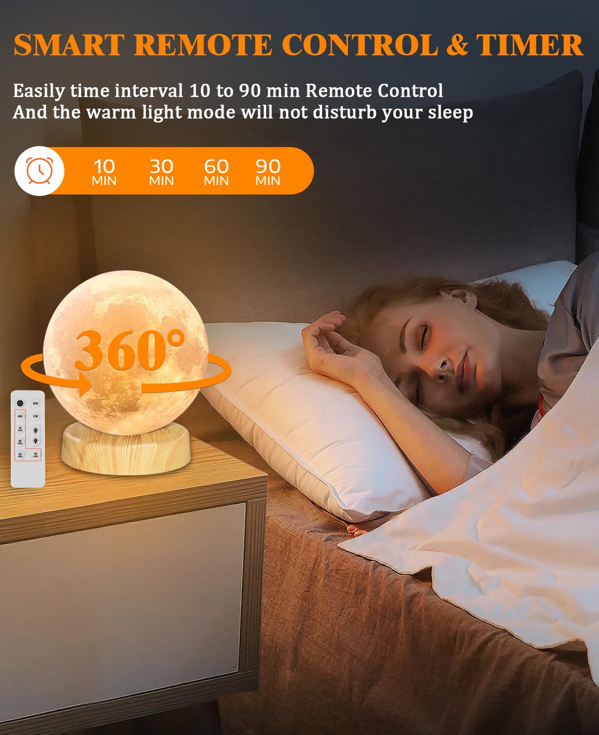 NDAN Lámpara de terapia de luz, lámpara de luz solar de 10000 lux con control remoto, 3 temperaturas de color y 4 niveles de brillo y temporizador, lámpara de luz diurna para el hogar, oficina,