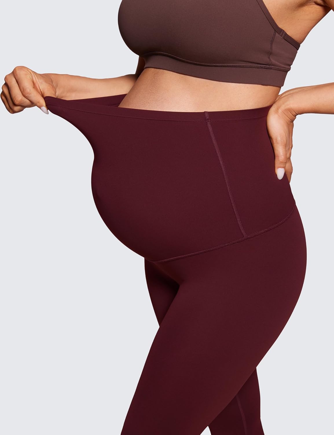 CRZ YOGA Butterluxe Maternity Capris Leggings 21" - Over The Belly Workout Active Yoga Womens Pregnancy Crop Pants Stretchy - Image 5