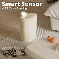 Vista 3 de ELPHECO Bote de basura con sensor de 2 galones, resistente al agua, con sensor de movimiento, cubo de basura automático para baño, cubo de basura