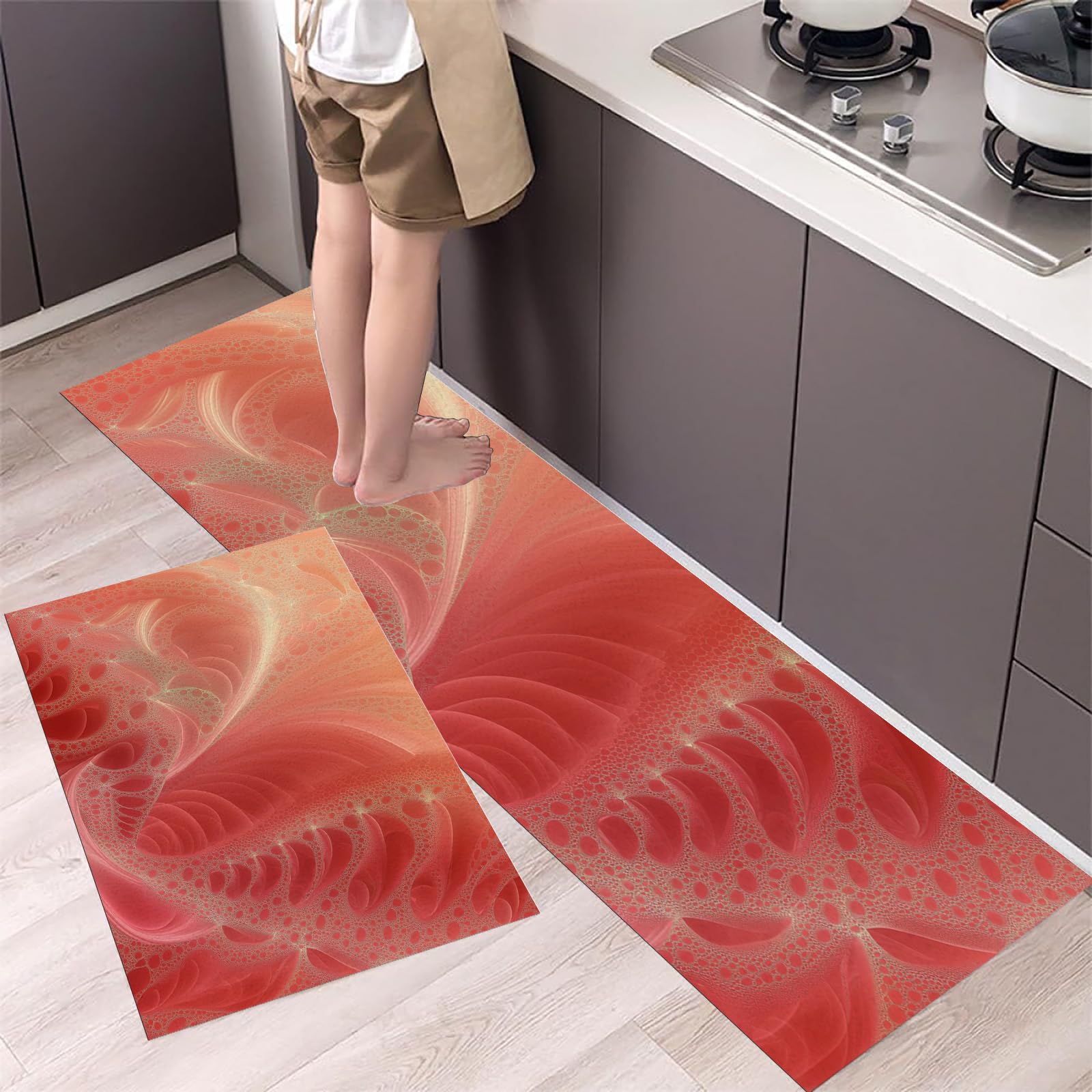 Alfombras antideslizantes de cocina y felpudos lavables con amortiguación antifatiga