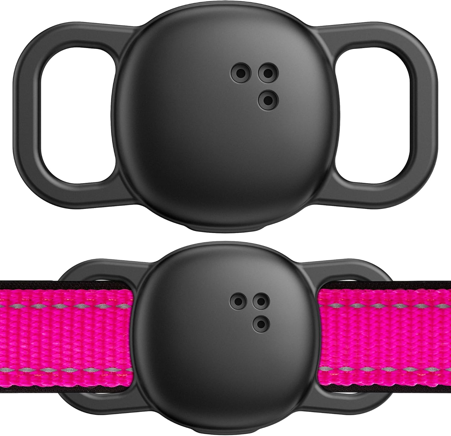 DDJ for Tile Life360 Sticker (2024) Tracker Cat Collar Case, 2-Pack Silicone Anti-Lost Protective Cover Tile Tracker Holder for Dog & Pet Collars, Ultra Durable, Easy Installation, Lightweight, Black