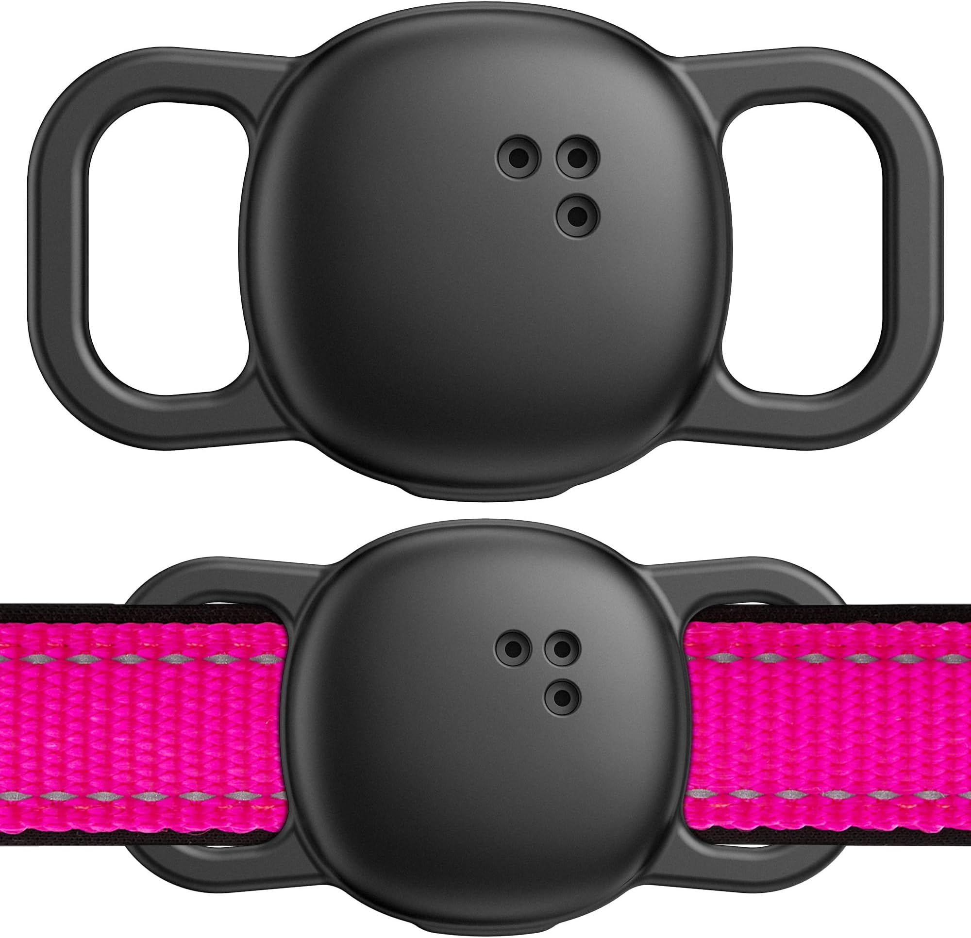 DDJ for Tile Life360 Sticker (2024) Tracker Cat Collar Case, 2-Pack Silicone Anti-Lost Protective Cover Tile Tracker Holder for Dog & Pet Collars, Ultra Durable, Easy Installation, Lightweight, Black