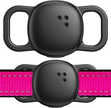 DDJ 2-Pack Cat Collar Case for Life360 Tile Sticker Smallest TrackerNOT for Tile Mate/ProSilicone Protective Holder for Dog/Pet Collar, Ultra Durable, Easy Installation, Lightweight, Black